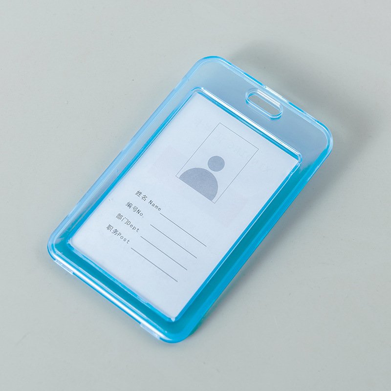 Vertical Double side Multi-color PP Plastic ID Card Holder