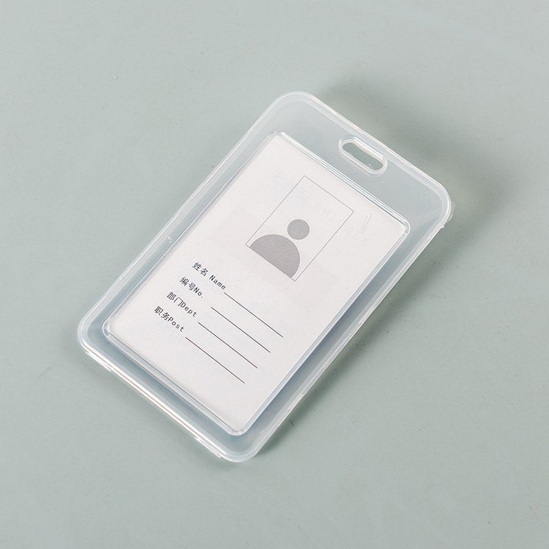 Vertical Double side Multi-color PP Plastic ID Card Holder