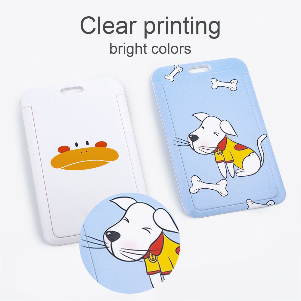 Custom Logo ABS Plastic ID Card Badge Holder for Lanyard