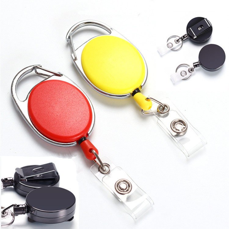 New Design High Quality Retractable Hospital Nurse Badge Holder Reel ID Card Holder Key chains