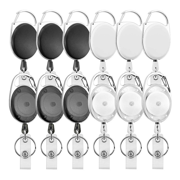 Retractable Badge Reel Holder Wholesale Customized Sublimation Plastic Name Tag Cute YoYo Badge Clip With Id Card Holder
