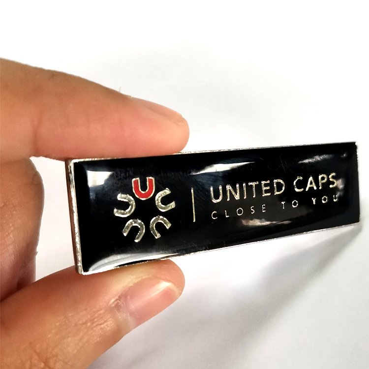 Reusable laser logo blank metal magnetic name tag sublimation stainless steel school uniform custom name badge for kids