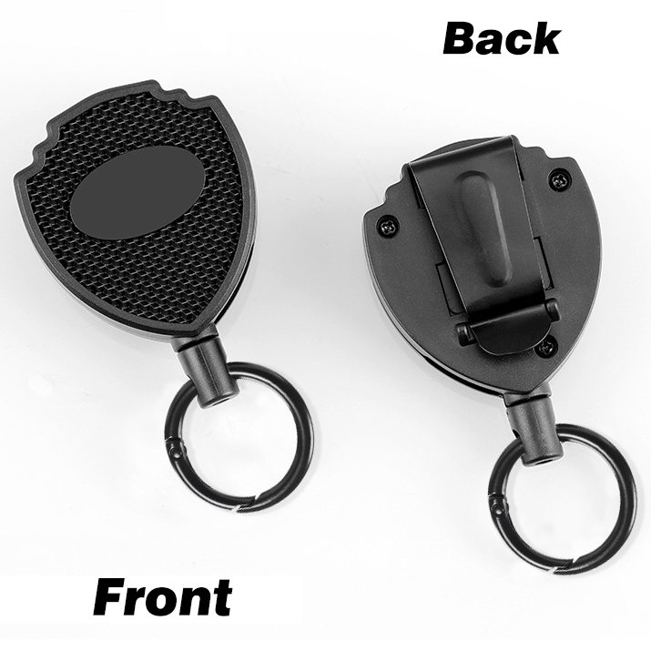 P-074 5CM Heavy Duty Retract Keyring with Belt Clip Extendable Badge Reel Retractable Maker Holder Fly Fishing Zinger Retractor