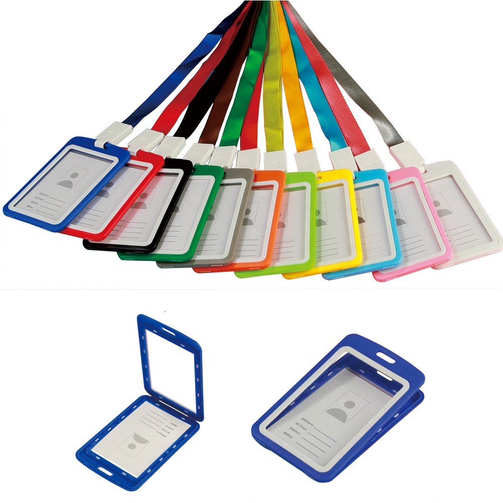 2023 double sided plastic badge id holder