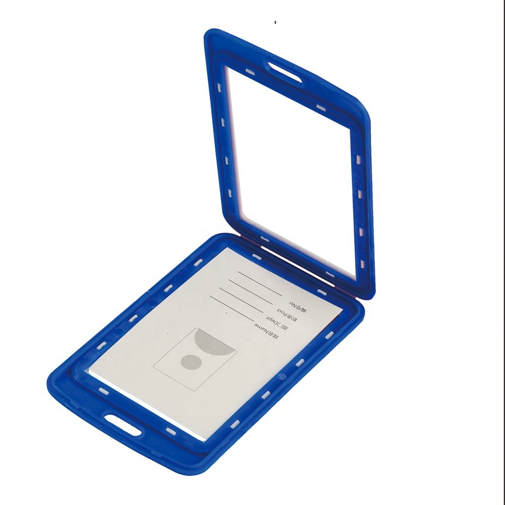 2023 double sided plastic badge id holder