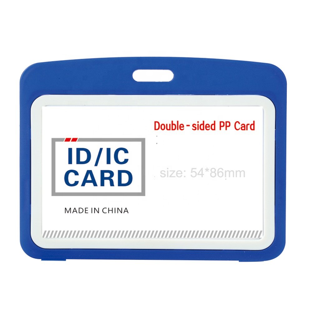 2023 double sided plastic badge id holder