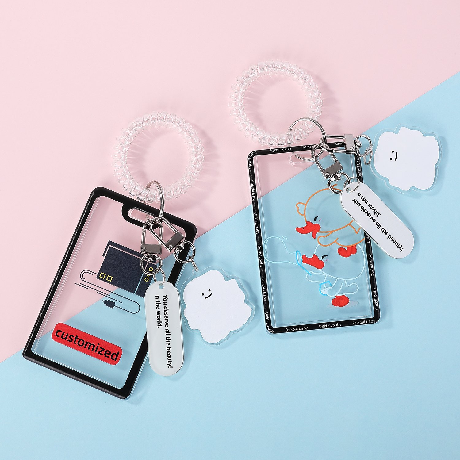 CTZD High Quality Acrylic plastic id card holder Waterproof Name Badge Fashion Card Holder