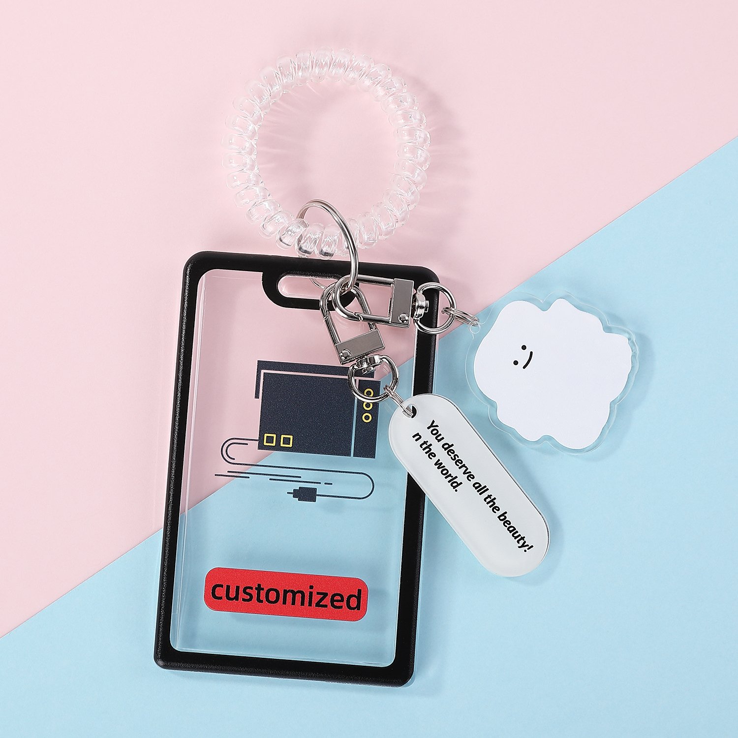 CTZD High Quality Acrylic plastic id card holder Waterproof Name Badge Fashion Card Holder