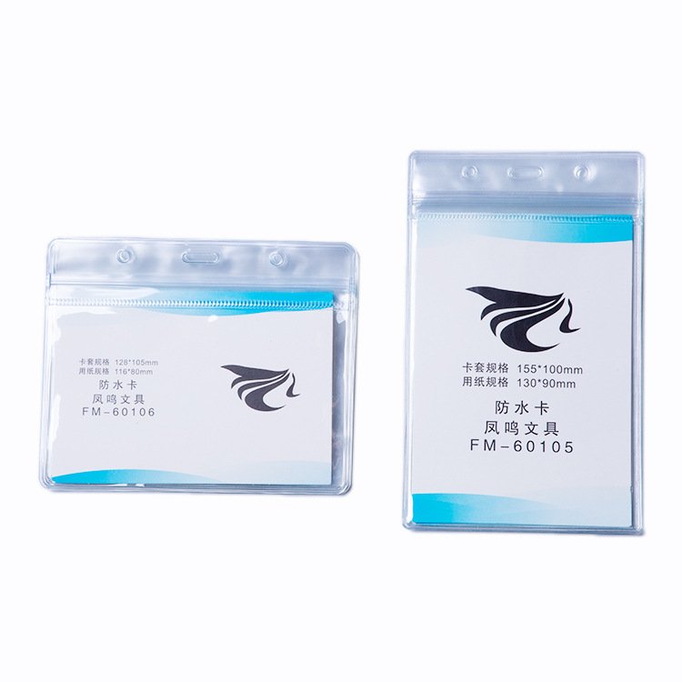 Clear Soft Plastic Pvc Waterproof Id Card Holders Business Student Exhibition Id Card Name Badge Holder
