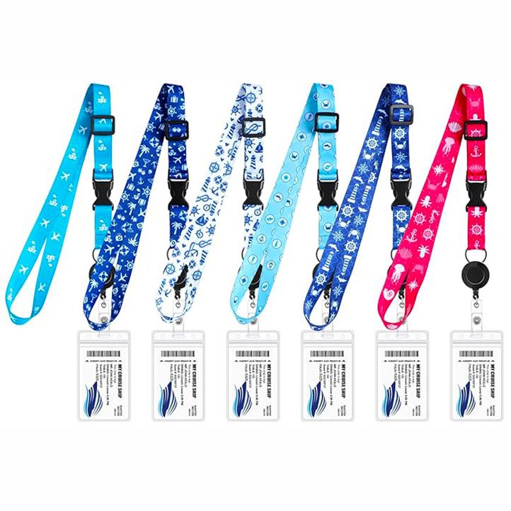 Custom Design Neck Strap ID Card Badge Holder Leather Lanyard Polyester Lanyards with High Quality Buckle for School and Office