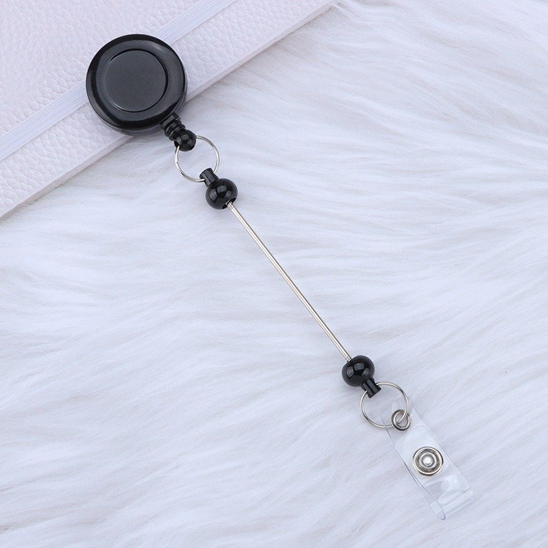 DIY beads Color Plastic Colorful Retractable Badge Holder Reel factory hospital doctor nurse name card