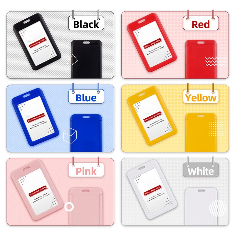 Custom Logo Color Design Hard Plastic Sliding Office School Factory Work Id Badge Credit Card Proximity Key Cards Holder