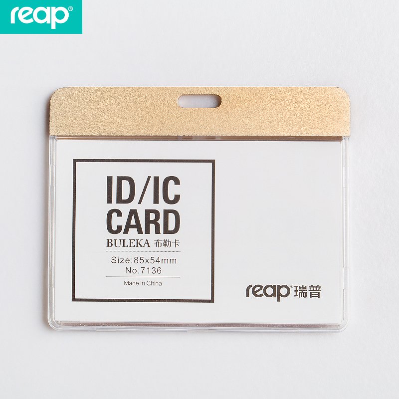 Reap Aluminum Name Badge Holder with Lanyard Bus ID Card Holders business Office school