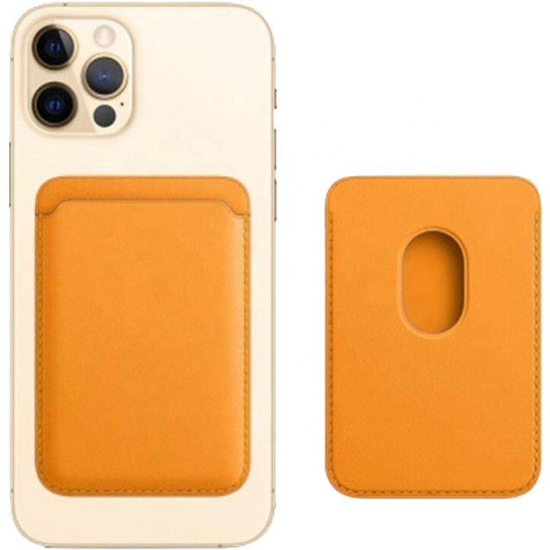 Custom Logo Strong Magnetic Mag Case Card Holder Leather Wallet Safes With Stand For Iphone 14 13 12 Pro Max