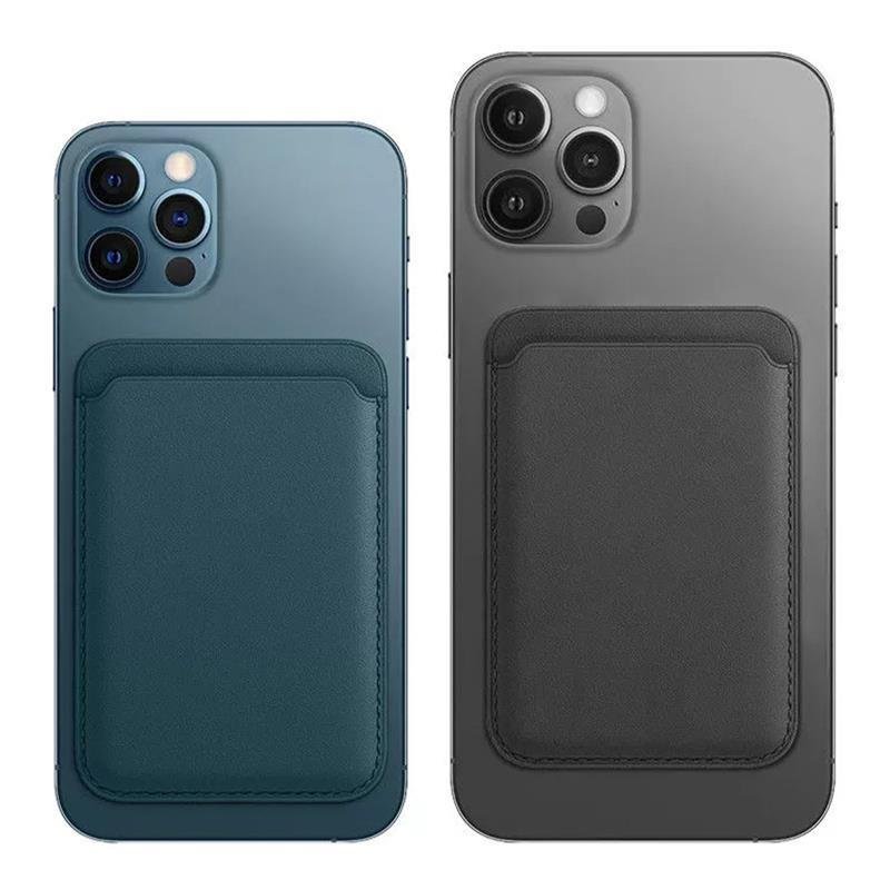 Custom Logo Strong Magnetic Mag Case Card Holder Leather Wallet Safes With Stand For Iphone 14 13 12 Pro Max