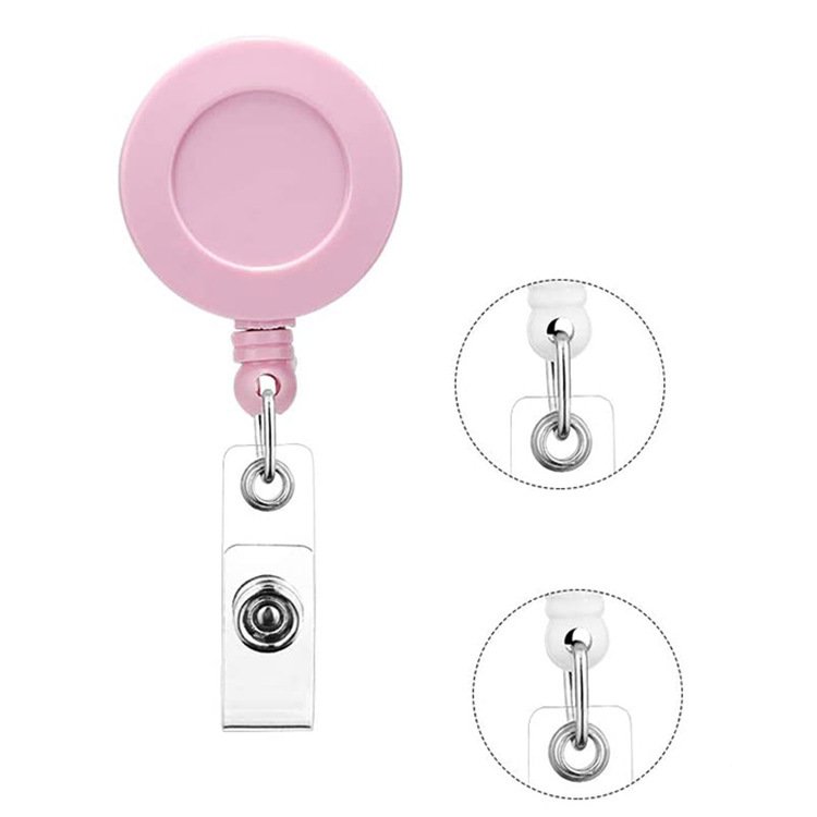 High Quality Elastic Lanyard Hook Mixed colors ID Card Pendant Hanging button ID Badge Holder With Clip Badge Reels