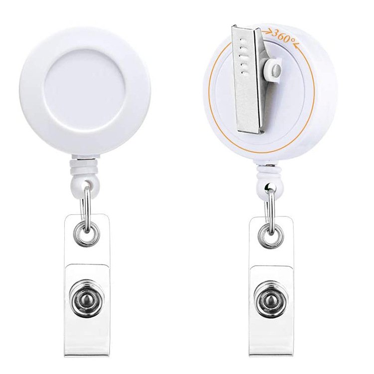 High Quality Elastic Lanyard Hook Mixed colors ID Card Pendant Hanging button ID Badge Holder With Clip Badge Reels