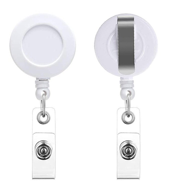 High Quality Elastic Lanyard Hook Mixed colors ID Card Pendant Hanging button ID Badge Holder With Clip Badge Reels