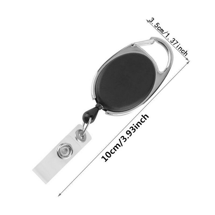 Customized Metal Retractable Badge Reel/Carabiner ID Card Retractable Badge Holder