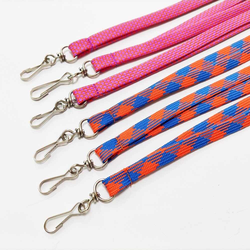 Weaving Custom Style Material Tubular Polyester Lanyards with Swivel Snap Hook