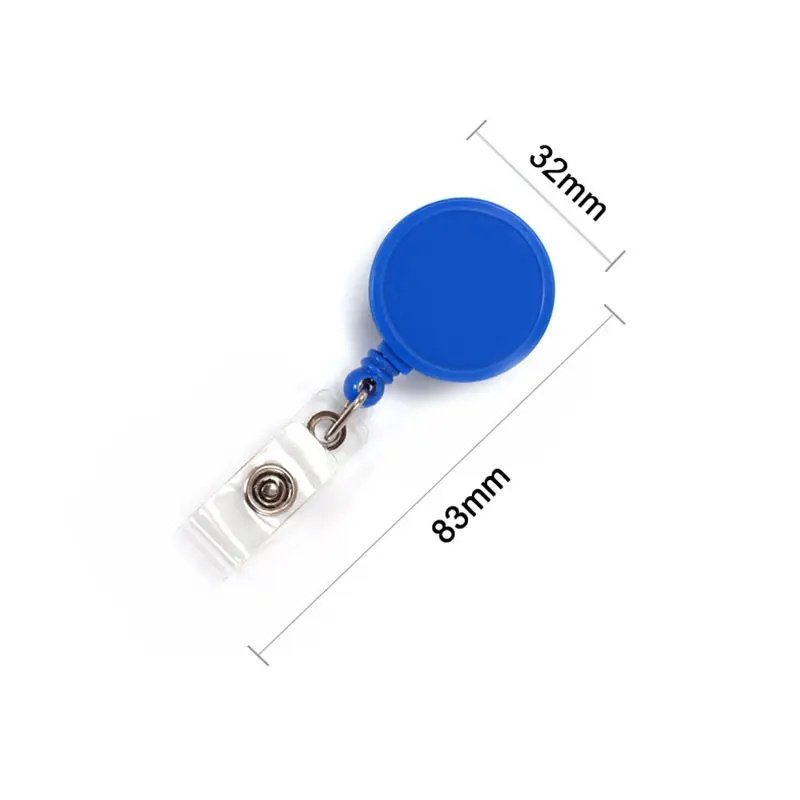 Wholesale Custom Logo Work Card Holder Round Lanyard Retractable Reel YOYO Office School Supplies Lanyard Badge Holder With Clip