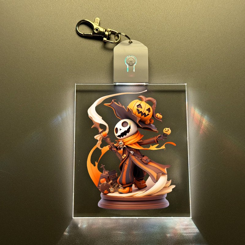 Custom Designed Halloween Acrylic Light Badge Color Printing Novelty Metal Gifts for Festival Celebrations Weddings Christmas