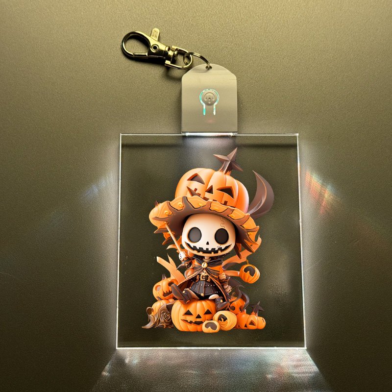Custom Designed Halloween Acrylic Light Badge Color Printing Novelty Metal Gifts for Festival Celebrations Weddings Christmas