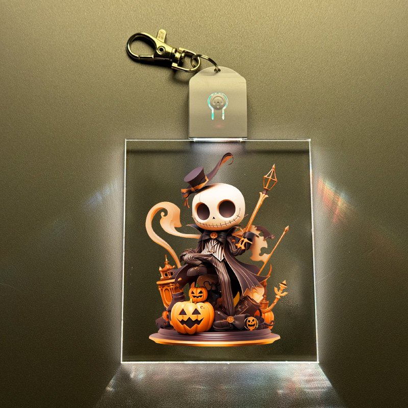 Custom Designed Halloween Acrylic Light Badge Color Printing Novelty Metal Gifts for Festival Celebrations Weddings Christmas