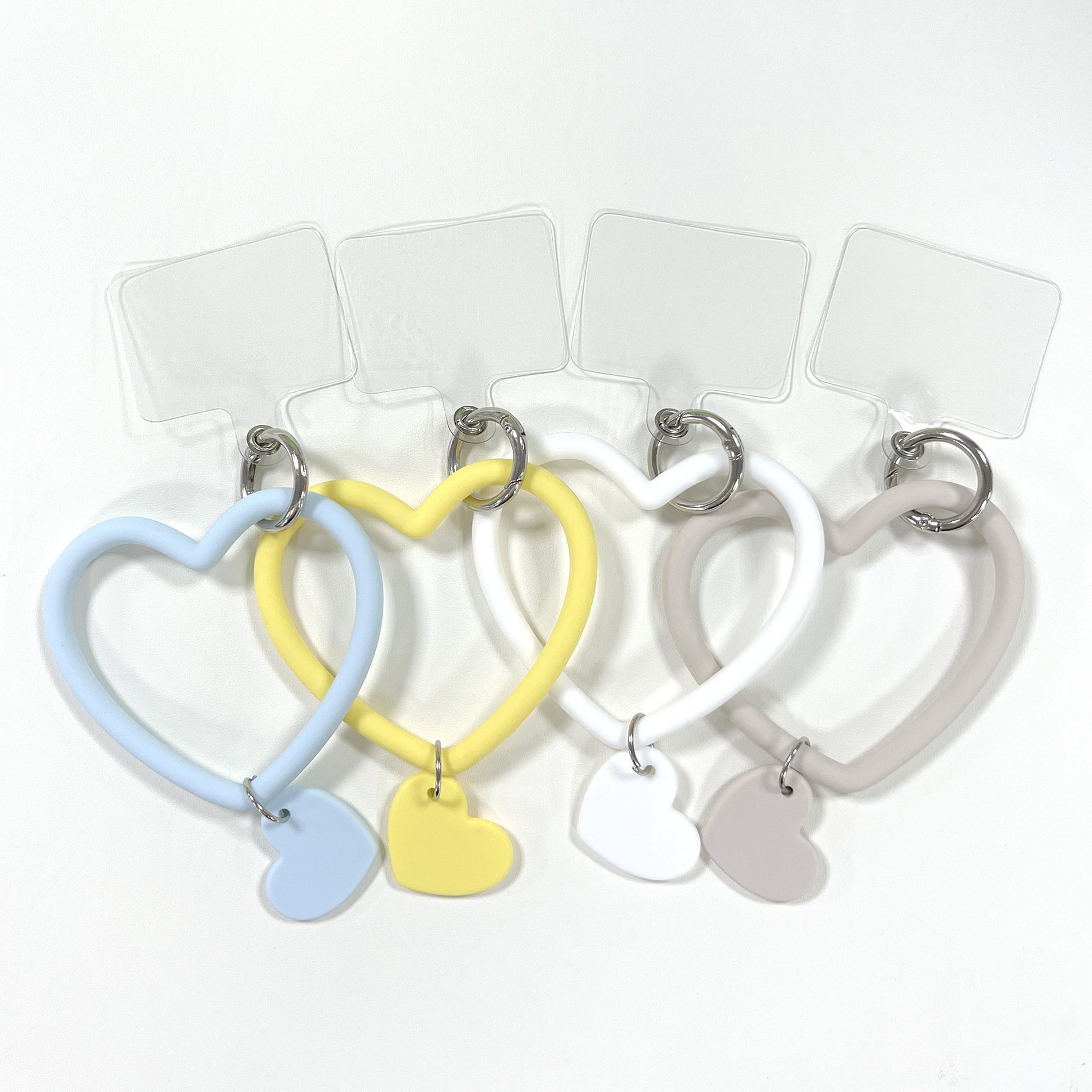 Hot selling popular new Wristband Rings heart shape Cell Phone Holder Silicone Circle Round Lanyard Phone Accessories Holder
