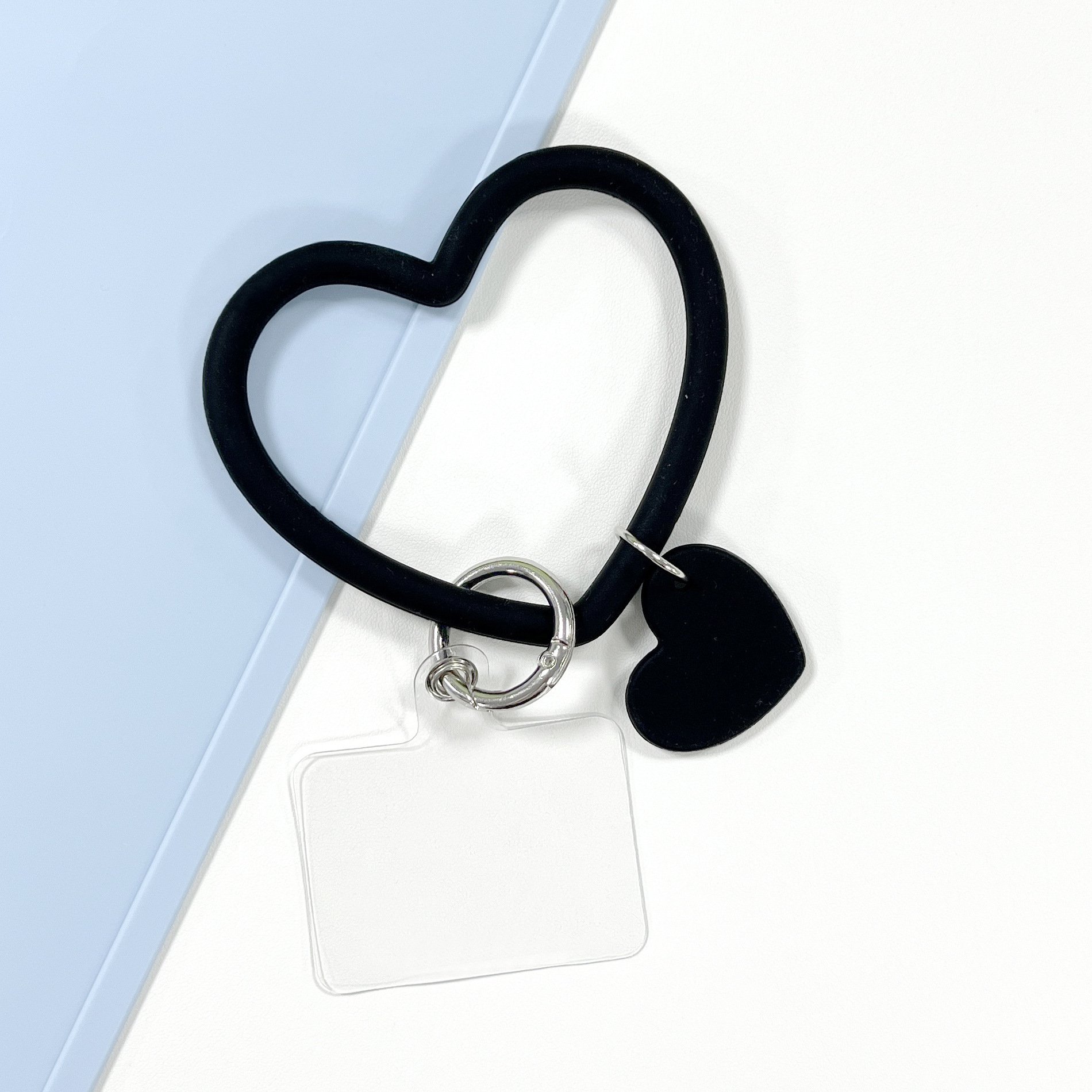 Hot selling popular new Wristband Rings heart shape Cell Phone Holder Silicone Circle Round Lanyard Phone Accessories Holder