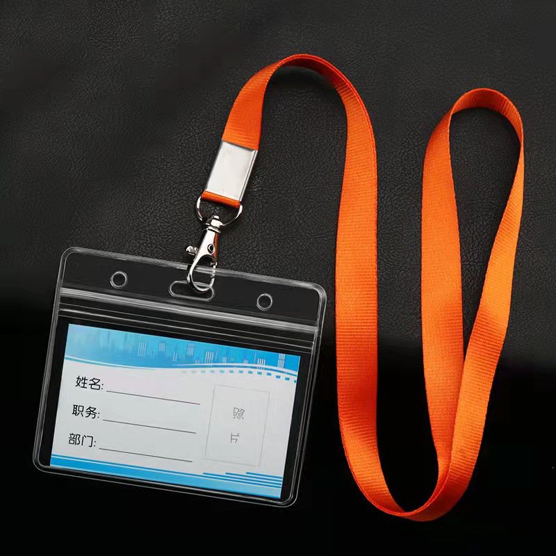free sample ID Card Name Badge Holder Double Sided Plastic Rigid ID Card Pass Badge Holder