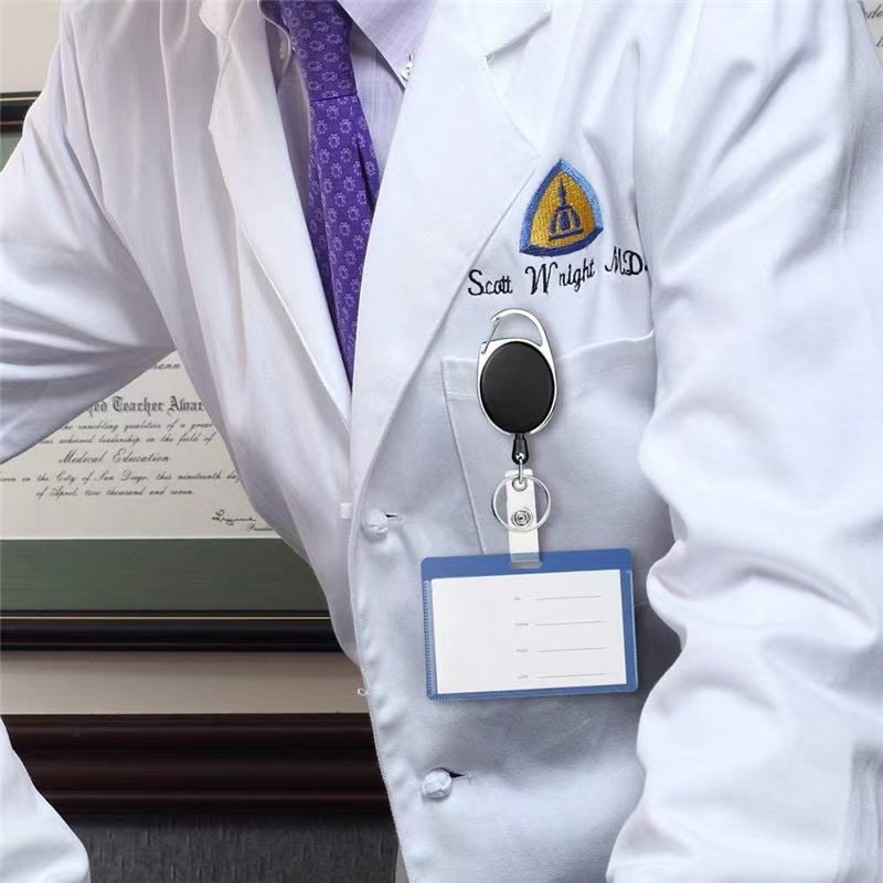 Wholesale Doctor Nurse Exhibition Office Staff Retractable Badge Reel Easy to Pull Yoyo with ID Name Tag Card Holder