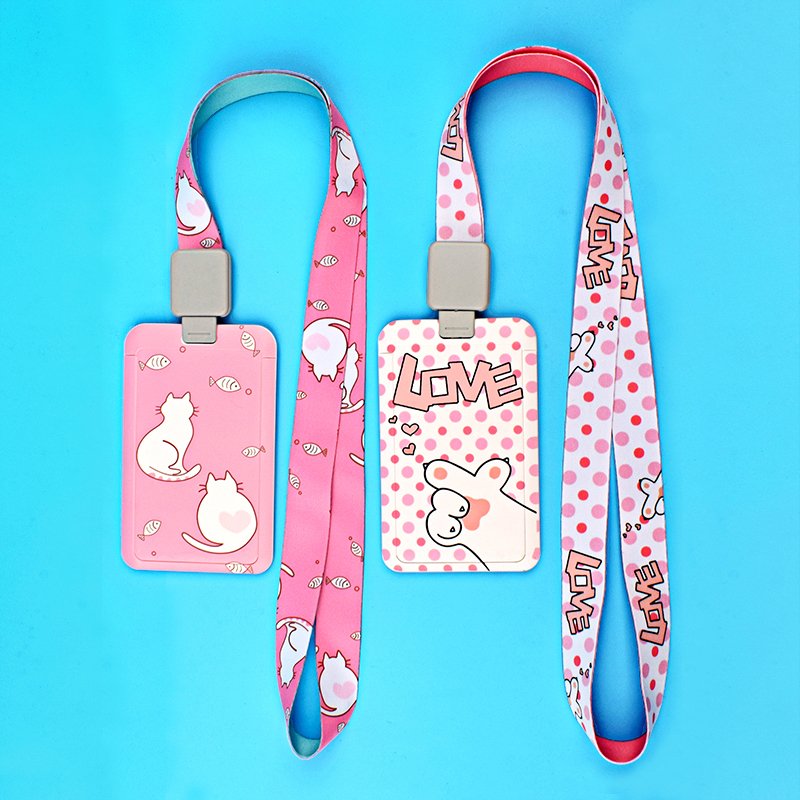 String Neck Straps with Clip Cute Card Holder Polyester