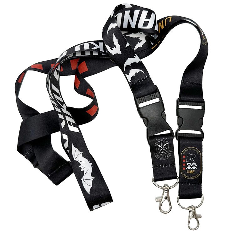 Customized Design Promotional Breakaway Lanyard Custom Design Dye Polyester Safety Sublimation Lanyard Keychain Sublimation