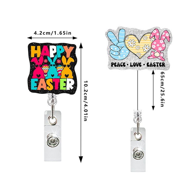 Wholesale Good Quality Custom Acrylic Name Badge Reels Retractable Matte