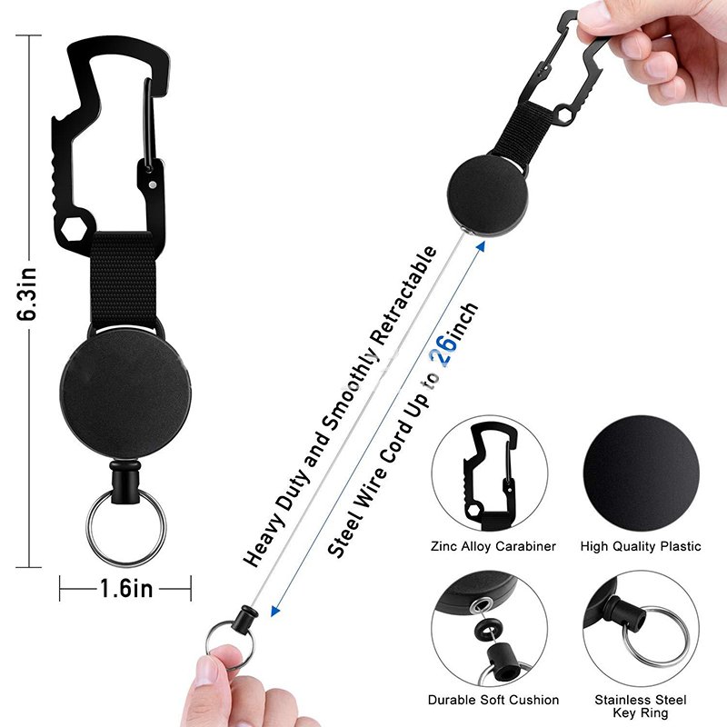 Heavy Duty Retractable Badge Holder Reel Medical Nurse Name Badge Reel Retractable Name Badge Reel With Metal Alligator Clip
