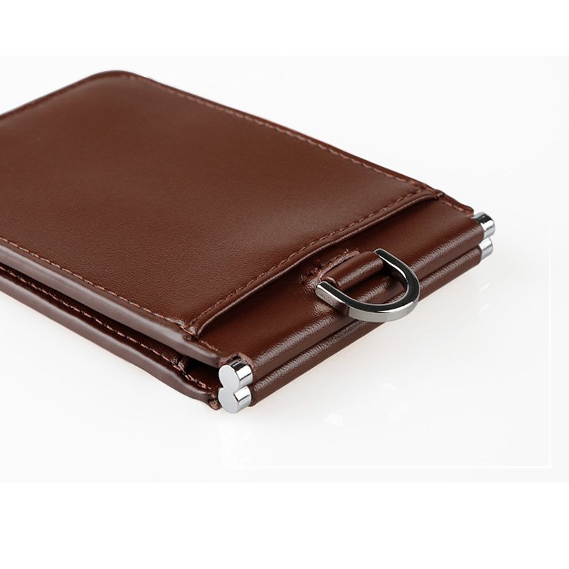 Genuine Leather ID Badge Holder With Retractable Lanyard Easy Swipe ID Holder for Work School ID Card