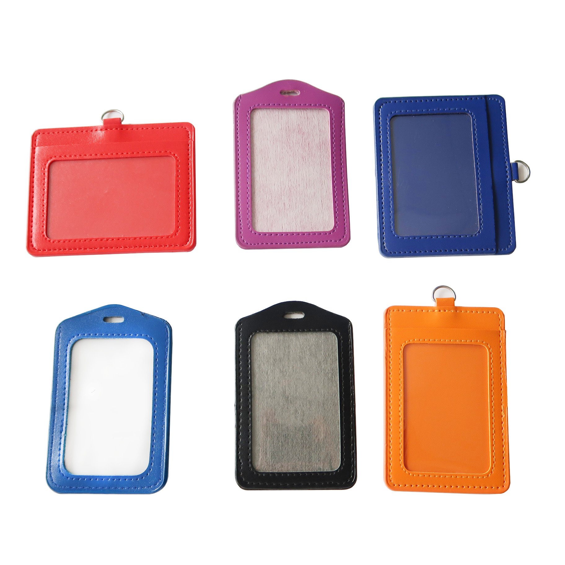 Promotional Leather Working Name Badge ID Card Holder Business Metal ID Badge Holder