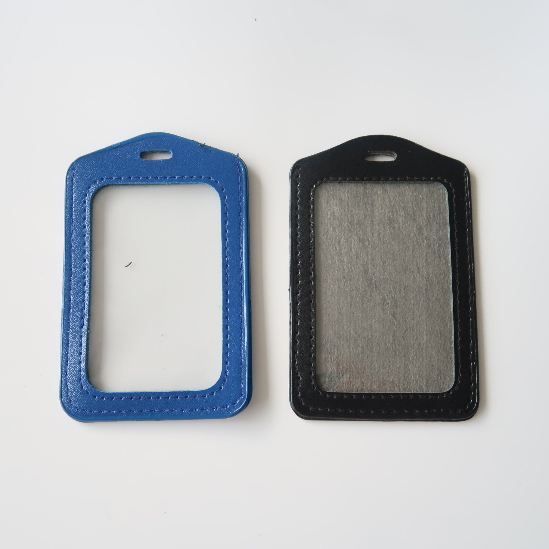 Promotional Leather Working Name Badge ID Card Holder Business Metal ID Badge Holder