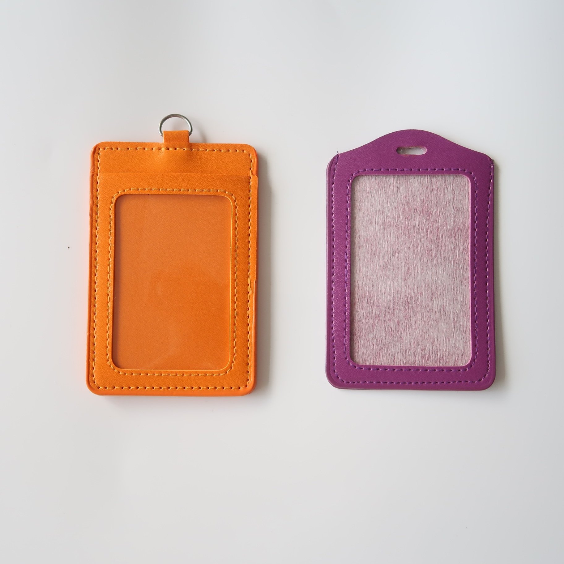 Promotional Leather Working Name Badge ID Card Holder Business Metal ID Badge Holder
