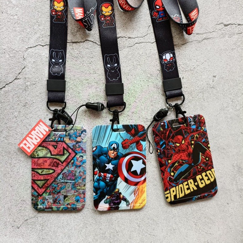 Custom Lanyards ID Card Badge Holder Neck Strap Printed Logo Polyester Anime Hero Lanyard Popular