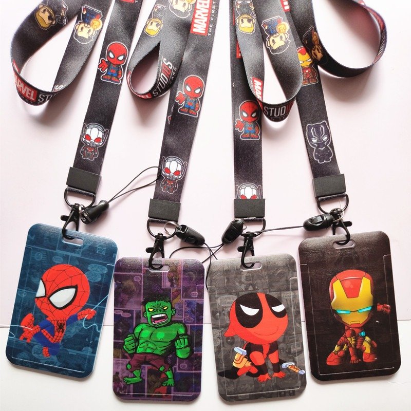 Custom Lanyards ID Card Badge Holder Neck Strap Printed Logo Polyester Anime Hero Lanyard Popular