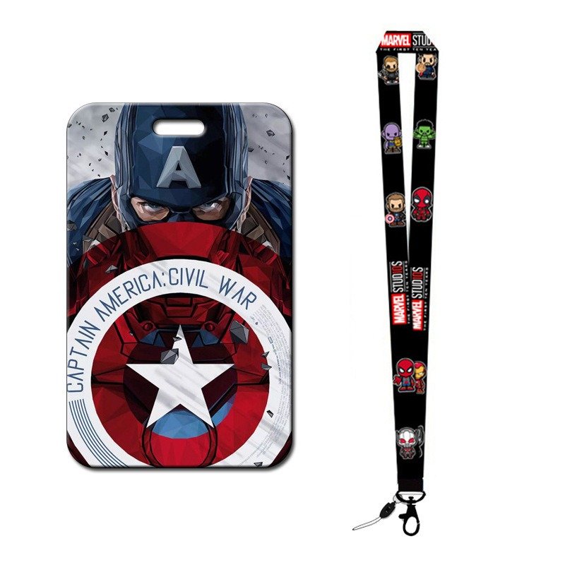 Custom Lanyards ID Card Badge Holder Neck Strap Printed Logo Polyester Anime Hero Lanyard Popular