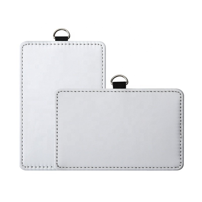 DIY Design Work ID Card Holder Customized Logo Business Card Protector Sublimation Blank Name Badge Card Holder