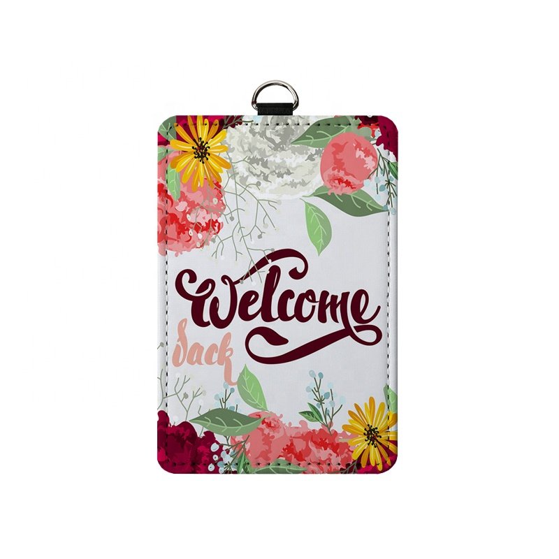 DIY Design Work ID Card Holder Customized Logo Business Card Protector Sublimation Blank Name Badge Card Holder