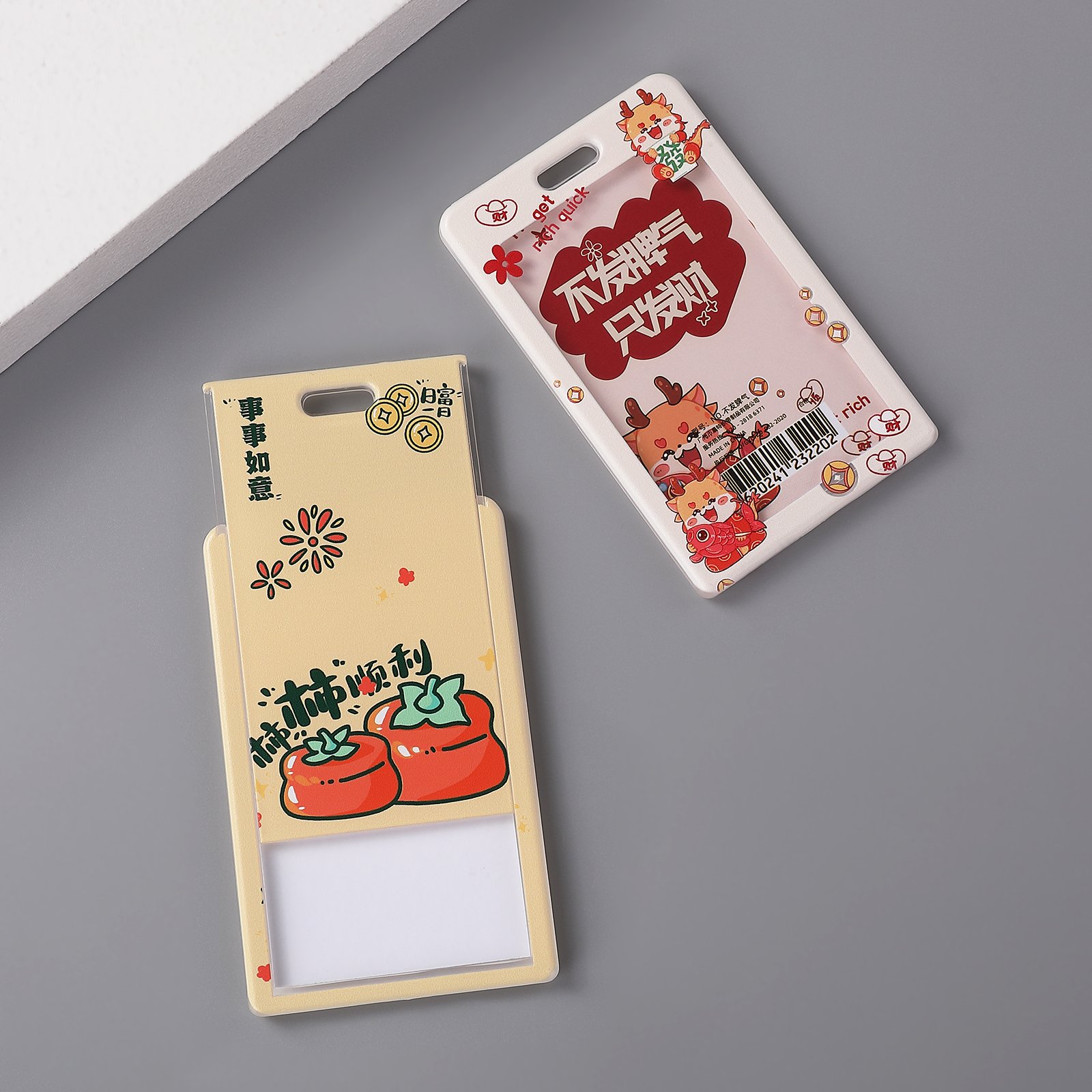 High Quality Acrylic plastic id card holder Custom Print Name Badge Fashion Card Holder