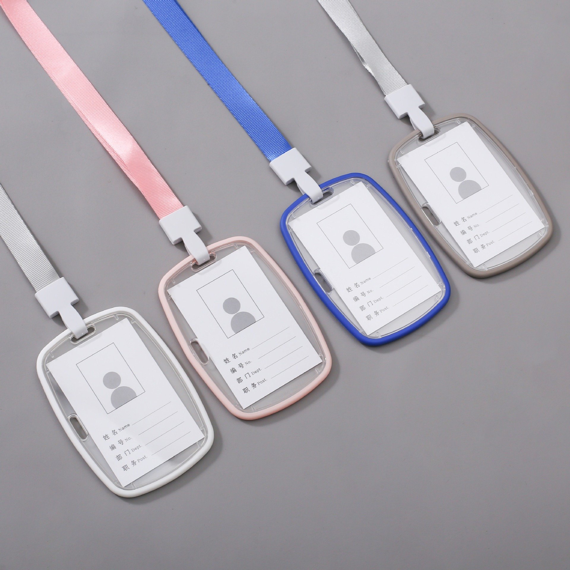 Wholesale Double-sided Transparent Acrylic ID Card Holder Horizontal And Vertical Dual Use Badge Holder
