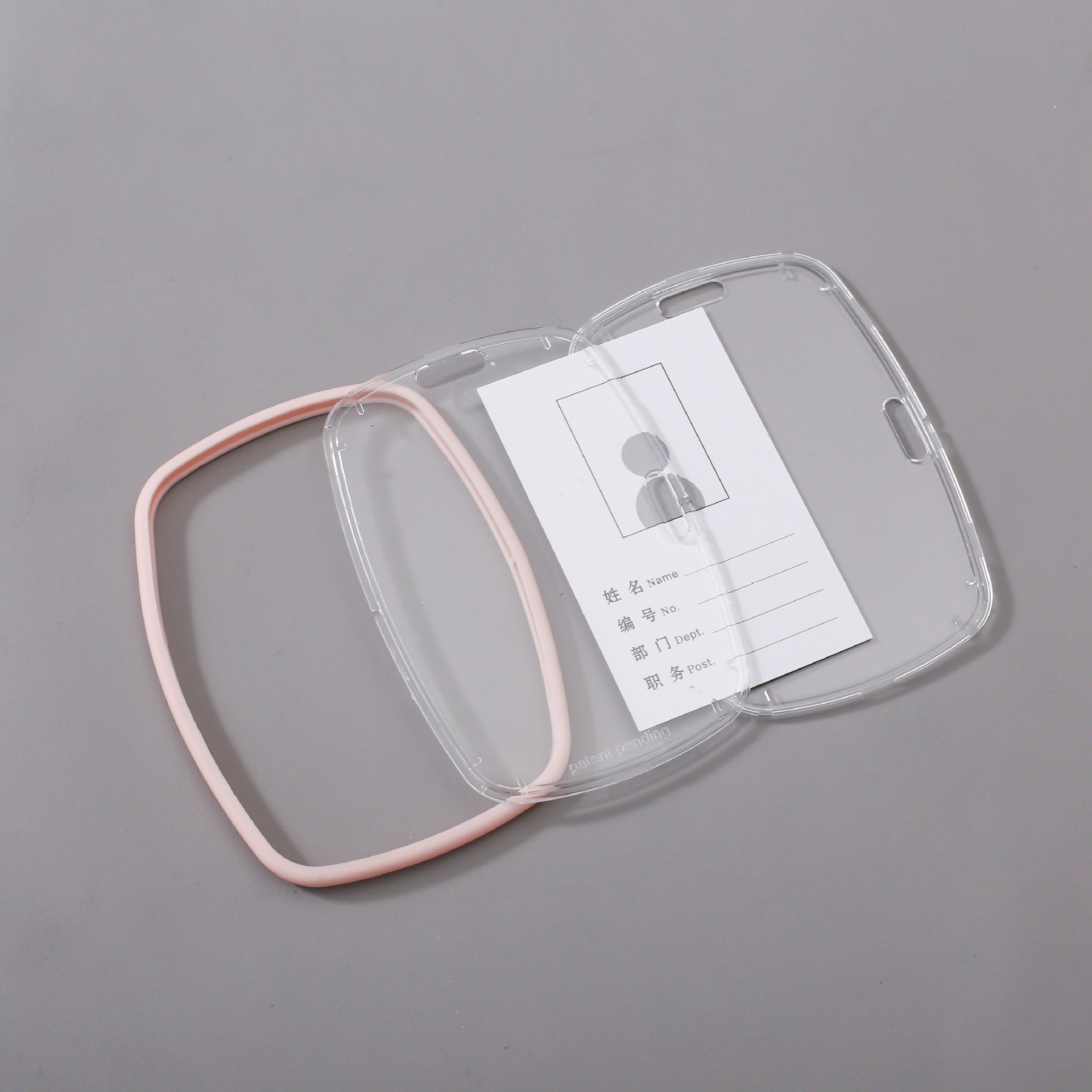 Wholesale Double-sided Transparent Acrylic ID Card Holder Horizontal And Vertical Dual Use Badge Holder