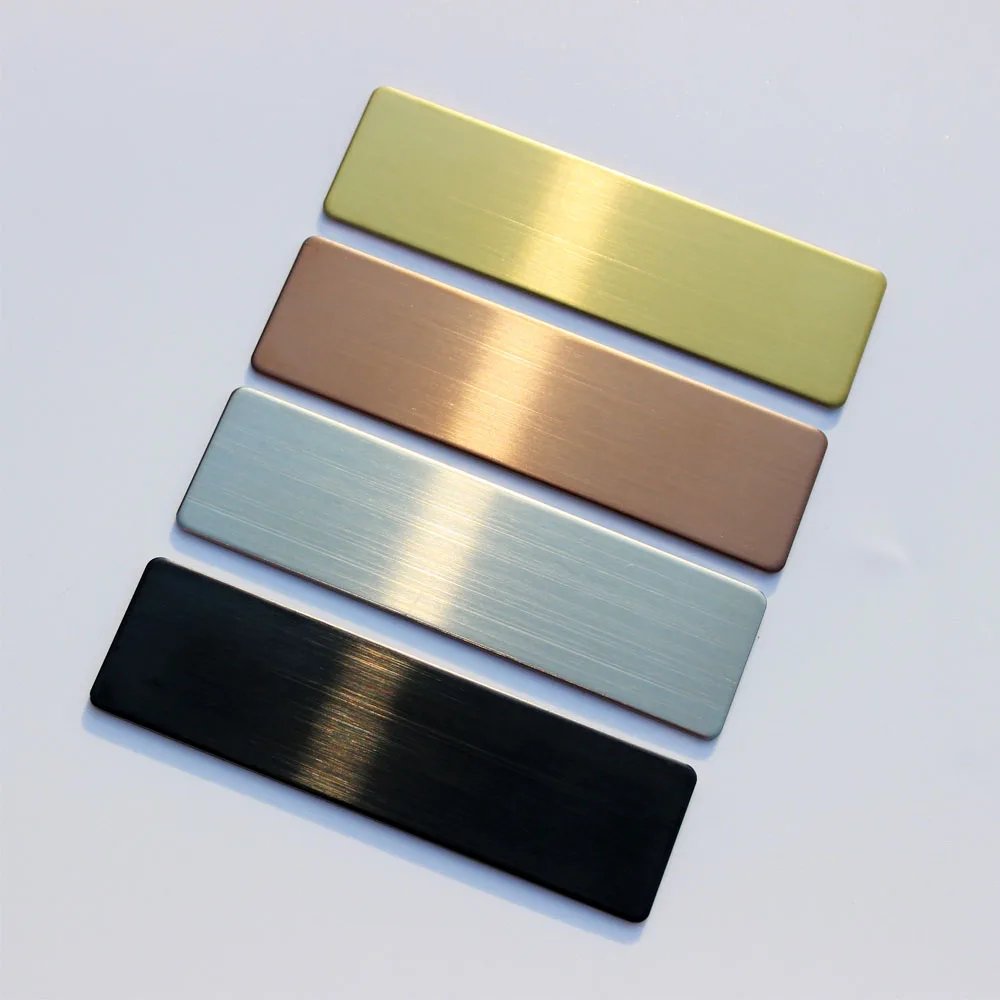 Stainless Steel 70x20mm Personalized Name Badge Holder Custom Metal Tag Laser Engraved Student Staff Enfermera ID Texts LOGO