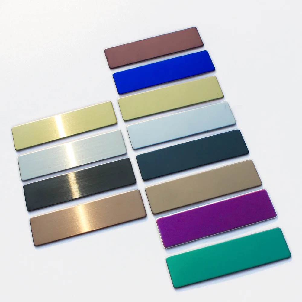 Stainless Steel 70x20mm Personalized Name Badge Holder Custom Metal Tag Laser Engraved Student Staff Enfermera ID Texts LOGO